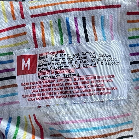 Unbranded Sundress Womens Medium Multicolor Rainbow Barcode Pride Button Front - Picture 6 of 11